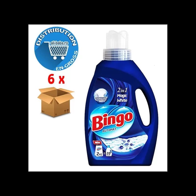Bingo detergent gel automat 1.2L 2in1 Magic White