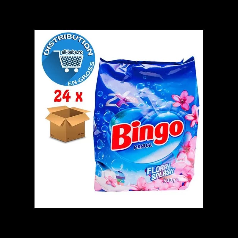 Bingo detergent pudra manual 500g Floral Splash
