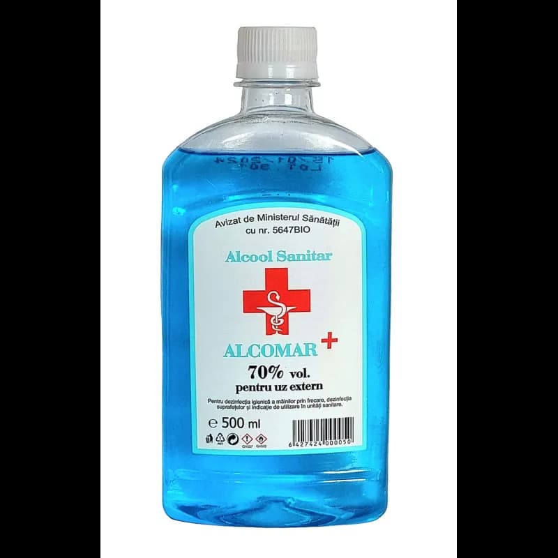 Alcool sanitar 70% 500ml Alcomar+ avizat TIP I & II