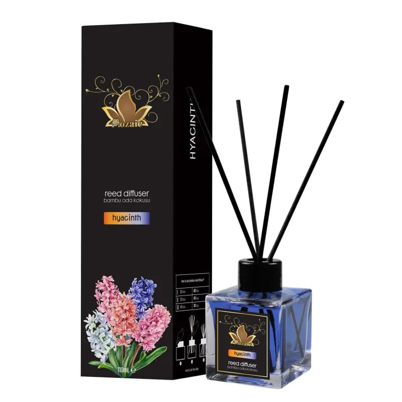 Mozaic odorizant de camera cu bete 100ml, Hyacinth (Zambila)