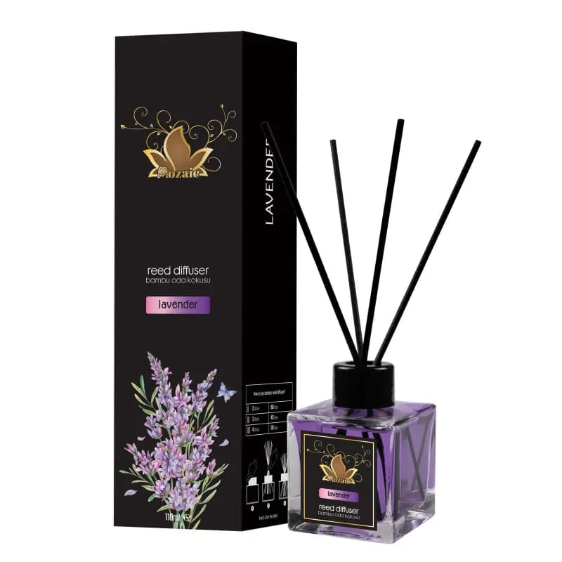 Mozaic odorizant de camera cu bete 100ml, Lavender (Lavanda)