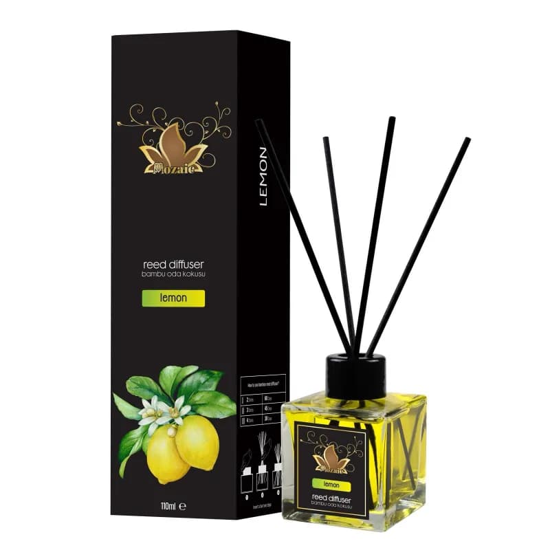 Mozaic odorizant de camera cu bete 100ml, Lemon (Lamaie)
