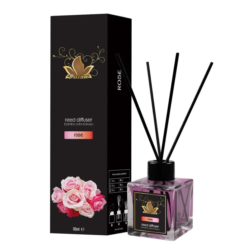 Mozaic odorizant de camera cu bete 100ml, Rose (Trandafir)