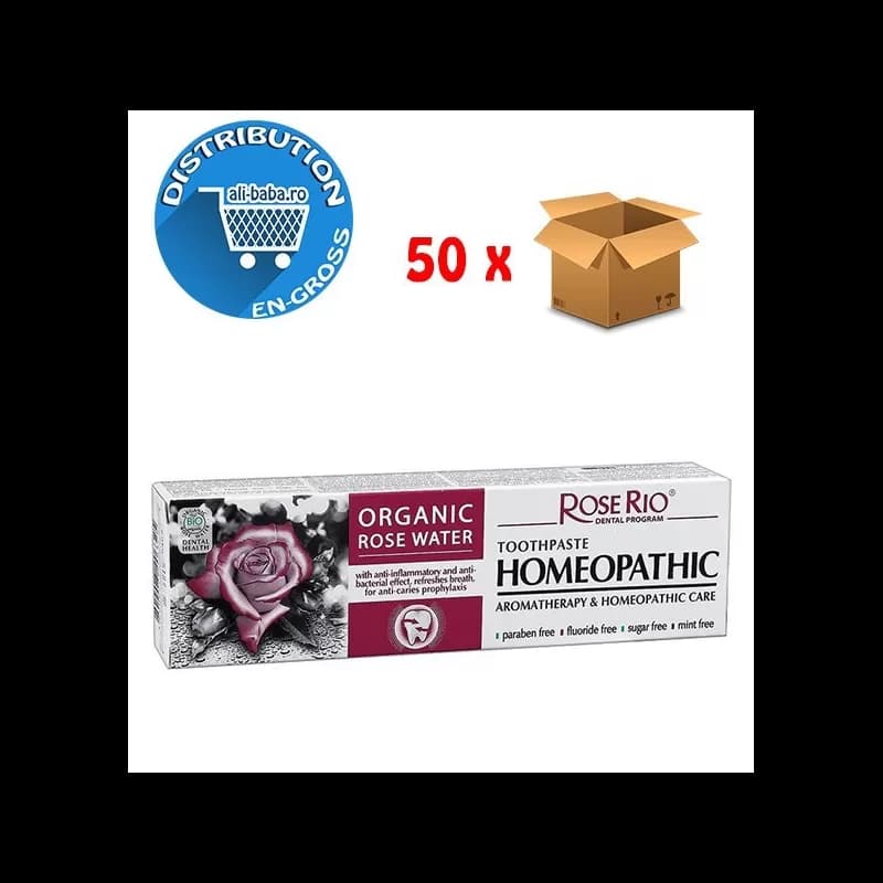 Rose Rio Pasta Dinti 65ml Organic Rose Water