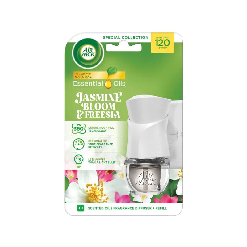 Air Wick aparat electric odorizant de camera + rezerva lichida 19ml Fresia & Jasmine
