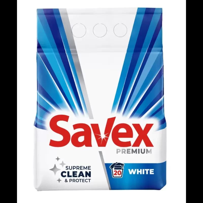 Savex detergent pudra automat 2kg White&Colors