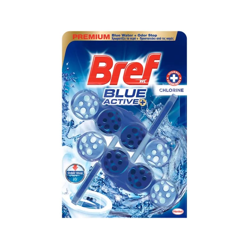 Bref odorizant toaleta Blue Aktiv 2x50g Chlorine