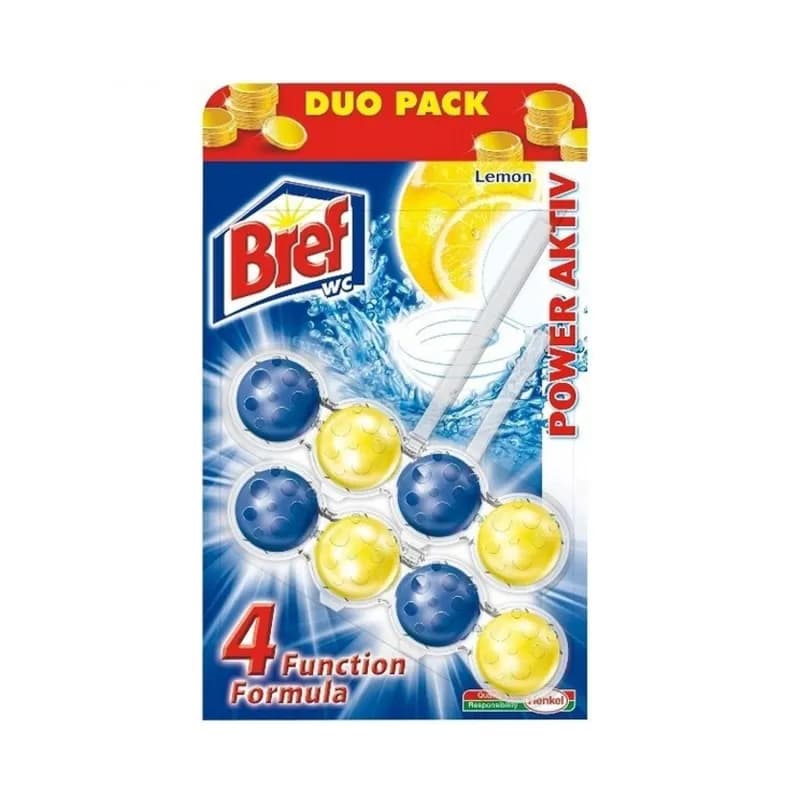 Bref odorizant toaleta Power Aktiv 2 buc 50g Lemon