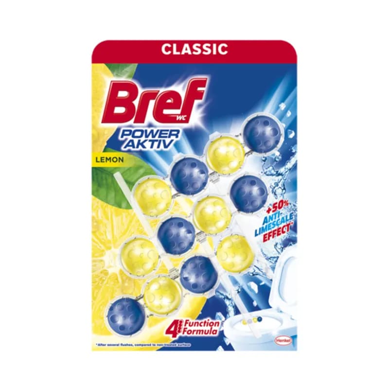 Bref odorizant toaleta Power Aktiv 3x50g Lemon