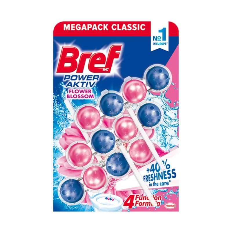 Bref odorizant toaleta Power Aktiv 3x50g Pink