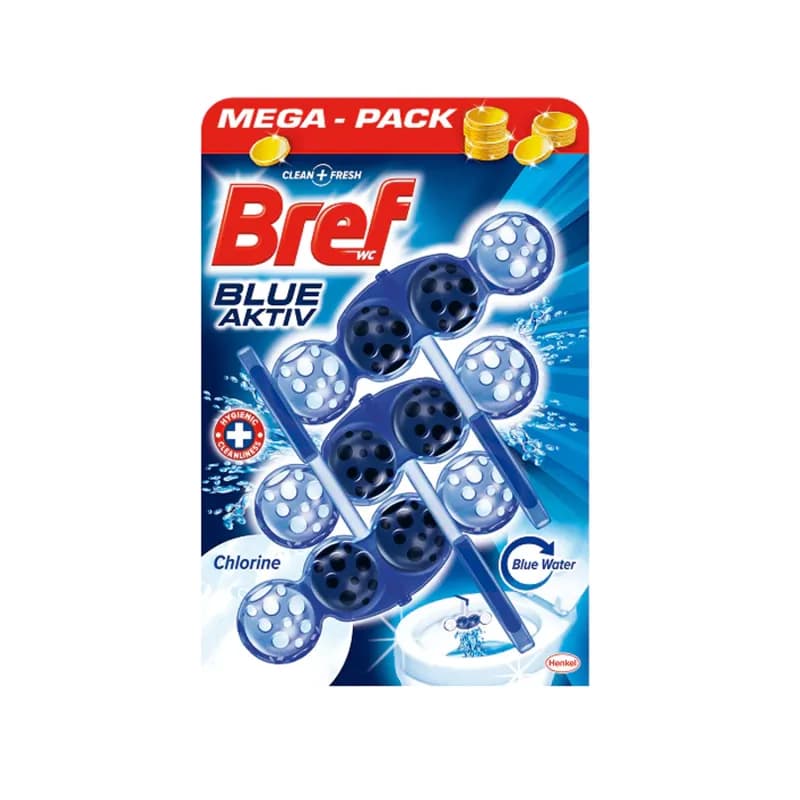 Bref odorizant toaleta Blue Aktiv 3x50g Chlorine