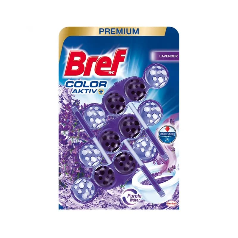 Bref odorizant toaleta Blue Aktiv 3x50g Purple Active Lavender