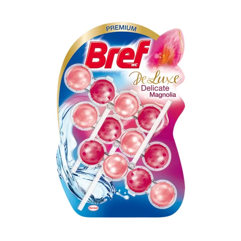 Bref odorizant toaleta Blue Aktiv De Luxe 3x50g Delicate Magnolia