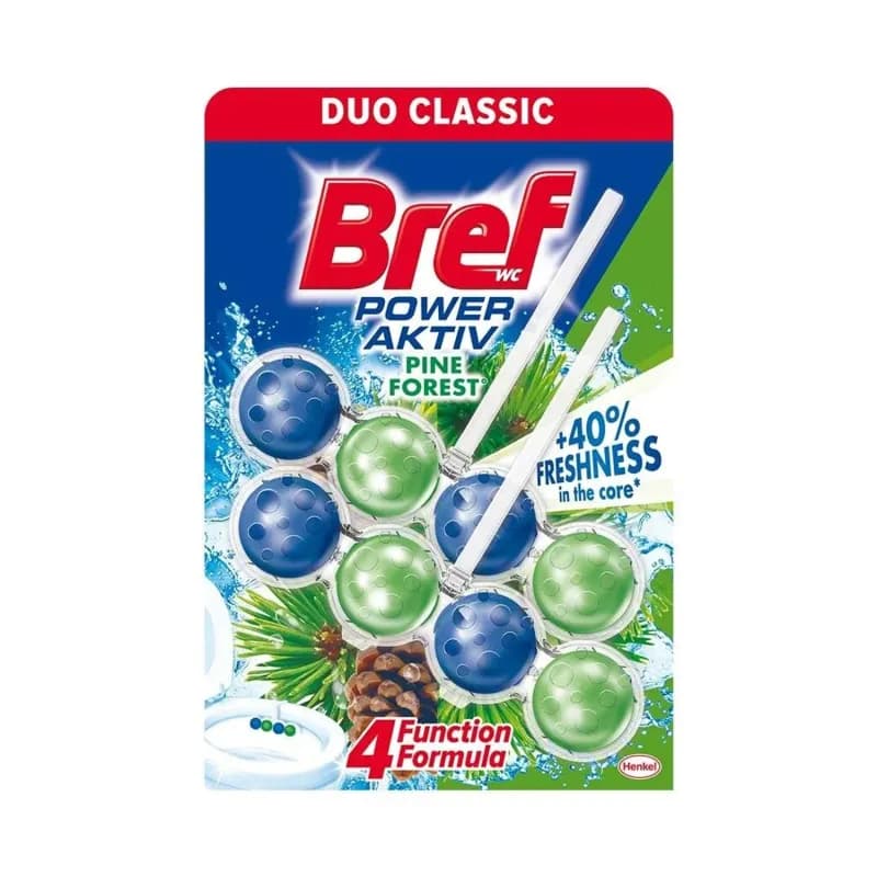 Bref odorizant toaleta Power Aktiv 2x50g Pine
