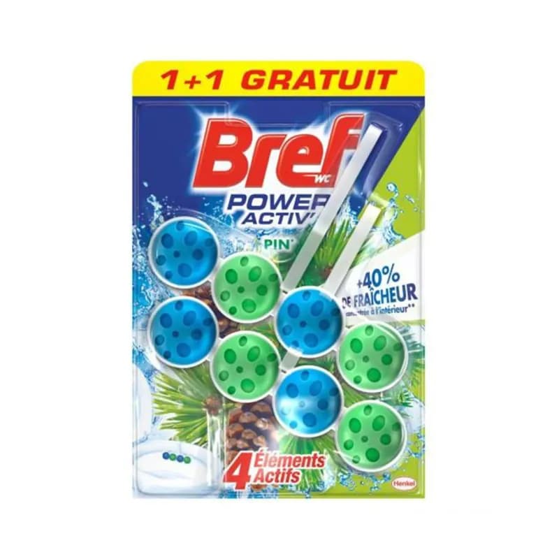 Bref odorizant toaleta Power Aktiv 2 buc 50g Pine