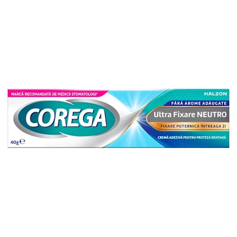 Corega crema adeziva pentru proteza dentara 40g Ultra Fixare Neutro