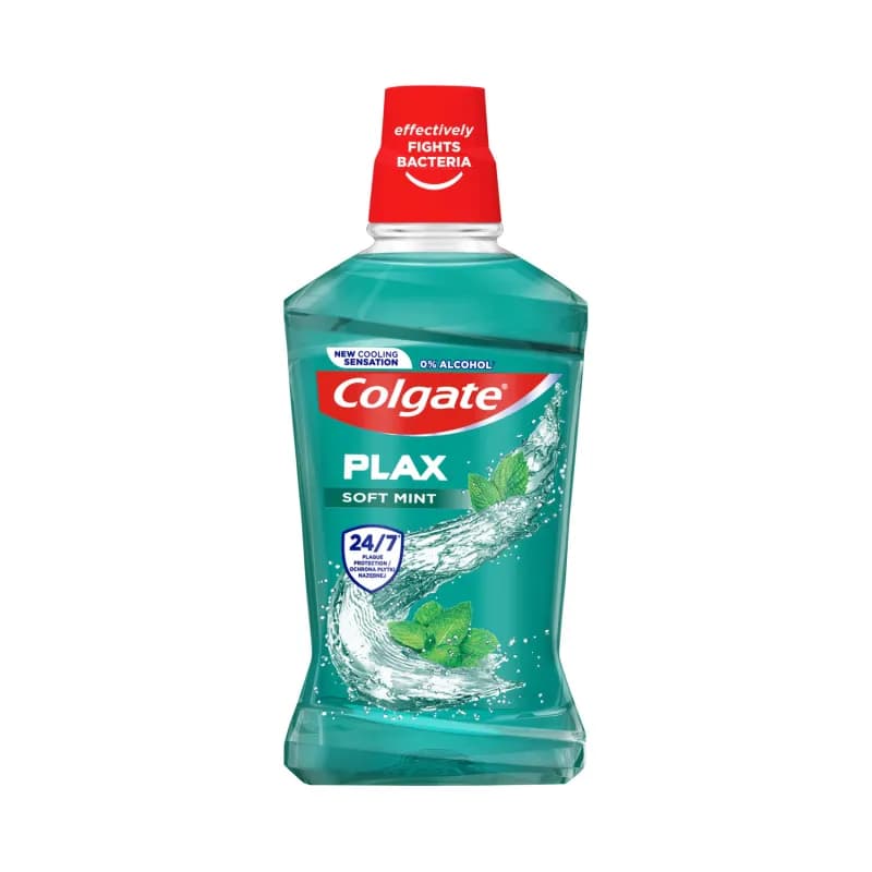 Colgate apa de gura Plax 500ml Soft Mint 0% alcool
