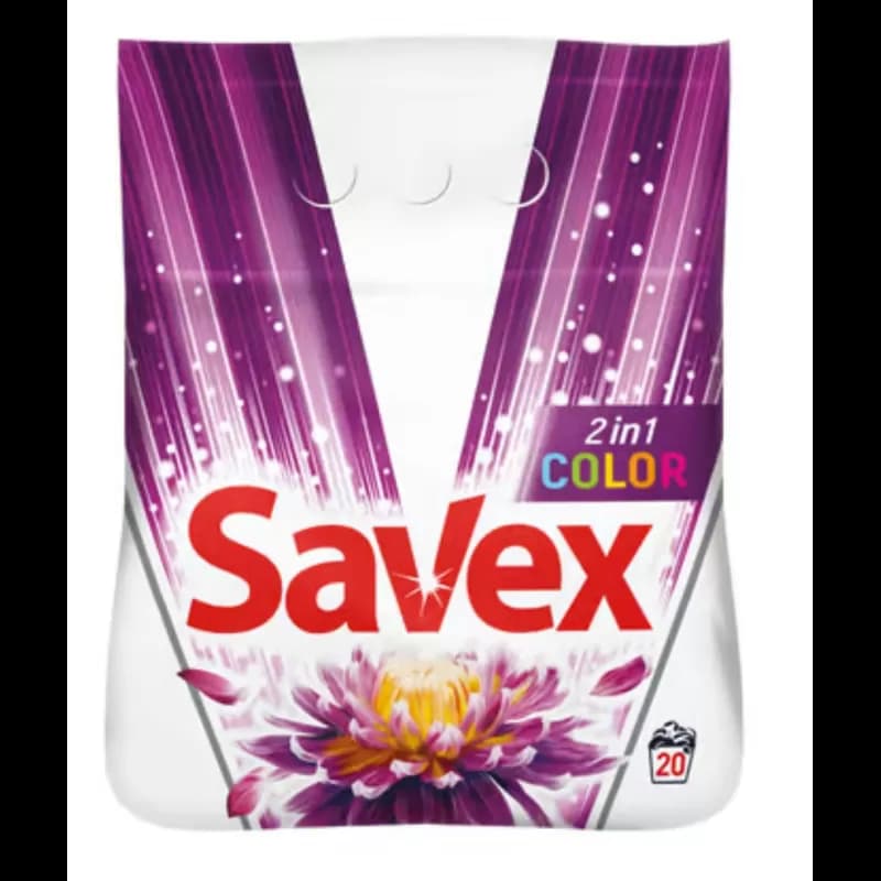 Savex detergent pudra automat 2kg Color Brightness
