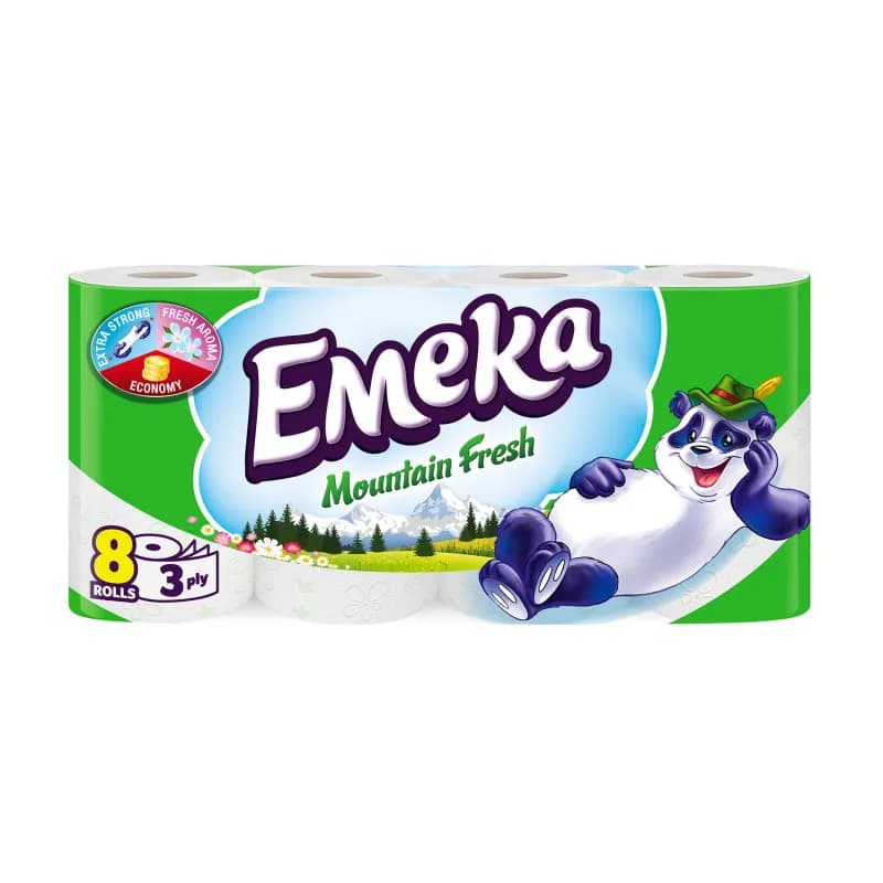 Emeka hartie igienica 3 straturi 8 role Mountain Fresh