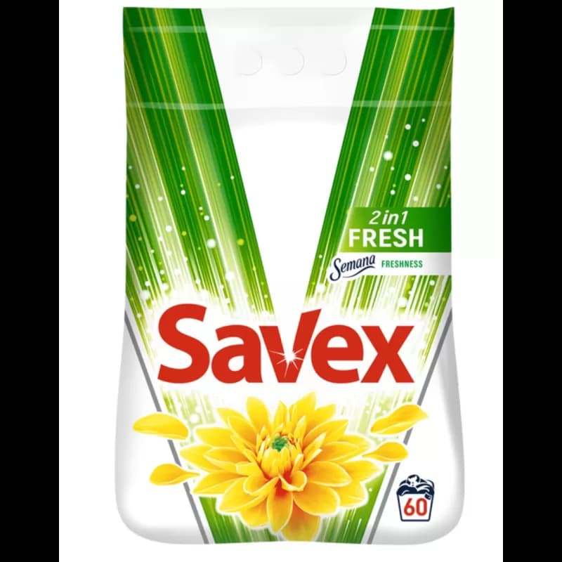 Savex detergent pudra automat 6kg 2in1 Fresh