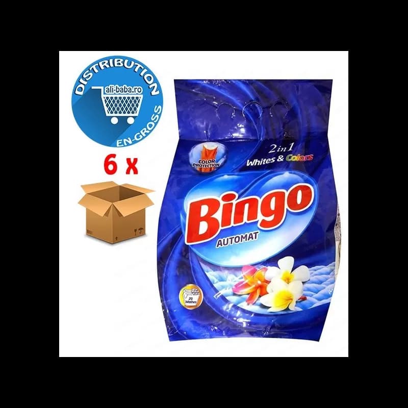 Bingo pudra detergent 2kg 2in1 White&Colors