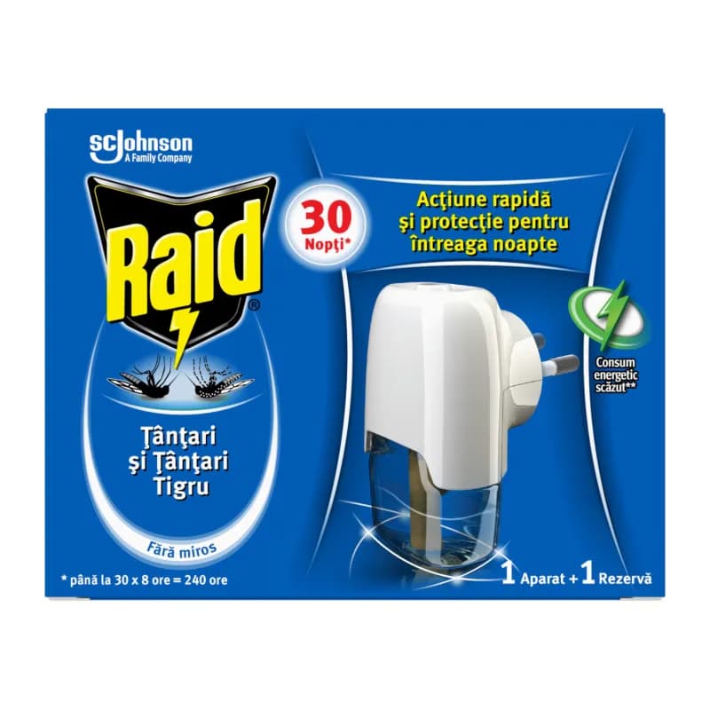 Raid aparat electric + rezerva lichida 21ml 1 buc