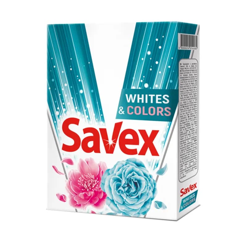 Savex detergent de rufe pudra manual 400g Whites & Color 2in1