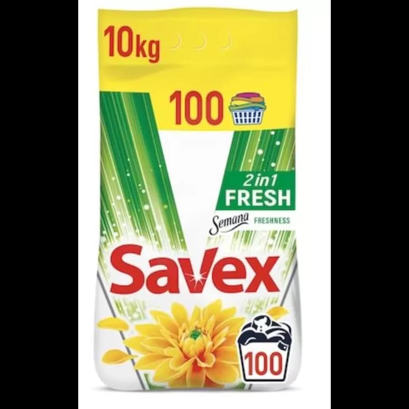 Savex detergent pudra automat 10kg 2in1 Fresh