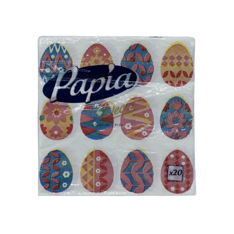 Papia servetele decor pentru paste 20buc/pachet 3 straturi 33x33cm