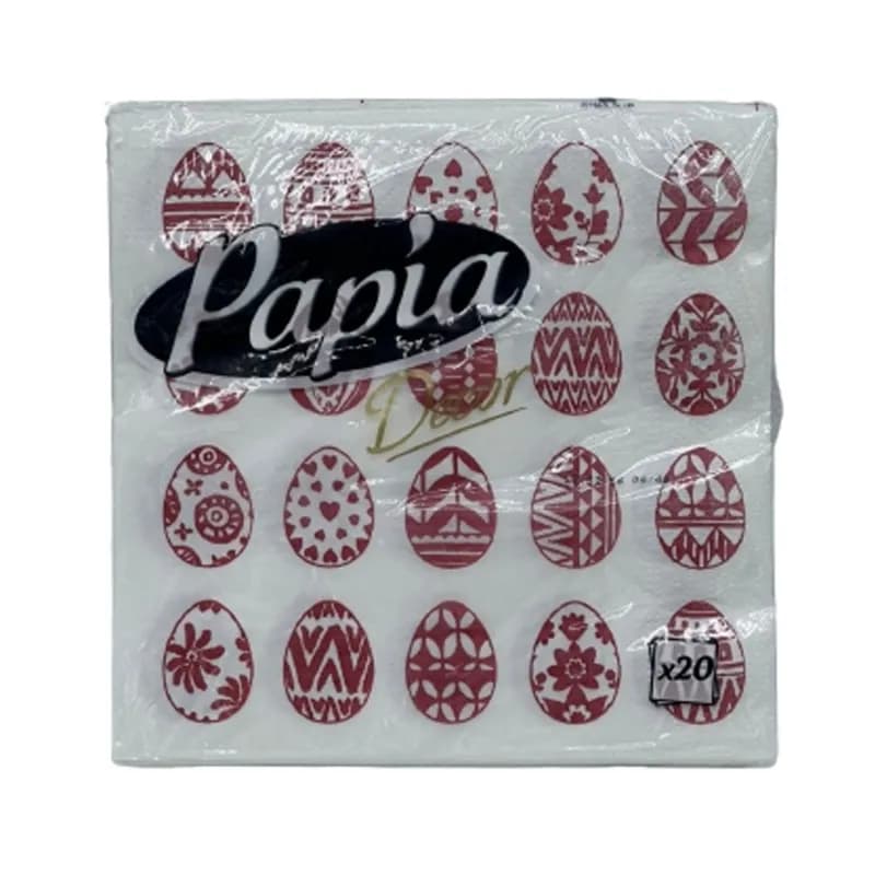 Papia servetele decor pentru paste 20buc/pachet 3 straturi 33x33cm