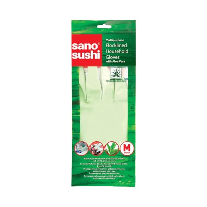 Sano Sushi manusi de mesaj cauciucate cu Aloe Vera, M