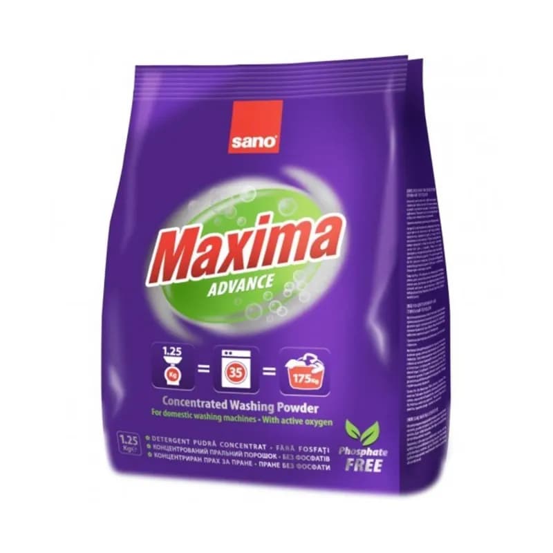 Sano Maxima detergent de rufe pudra 1.25 kg, Advanced