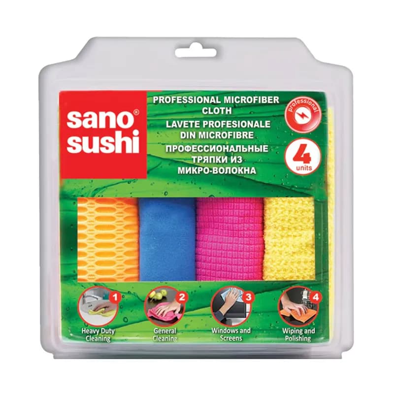 Sano Sushi lavete profesionale microfibra, 4 buc