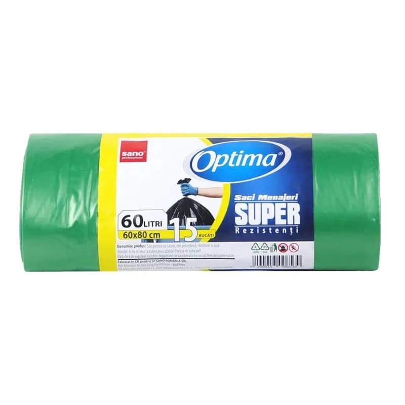 Sano Optima saci menajeri 60L, 60x80 cm, 15 buc, Albastru
