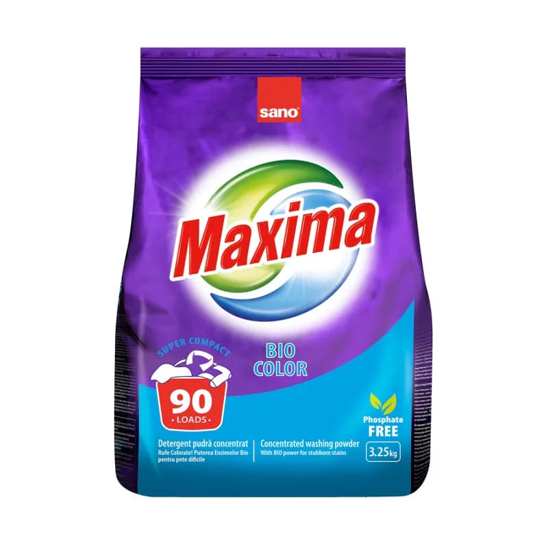 Sano Maxima detergent de rufe pudra 3.35 kg, Bio Color