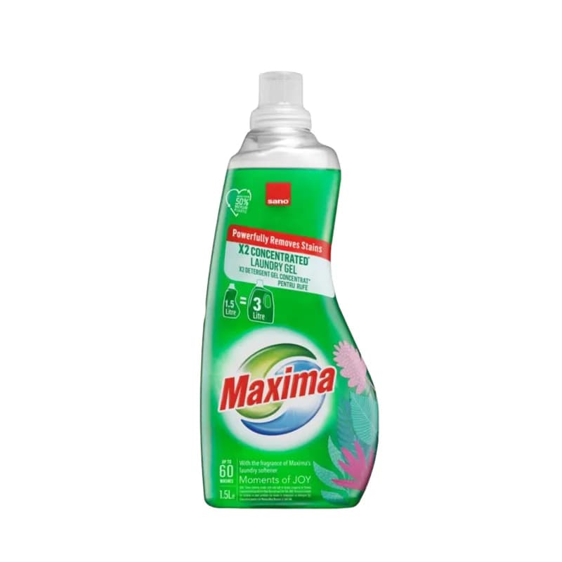 Sano Maxima detergent de rufe gel concentrat, 1.5L, Moments of Joy