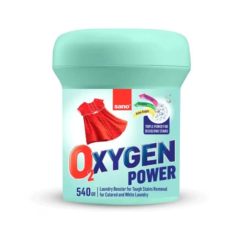 Sano Oxygen detergent pudra pentru indepartare petelor fara clor, 540g, White