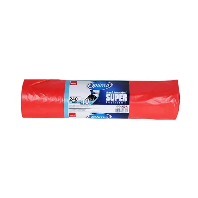 Sano Optima saci menajeri 240L, 115x130 cm, 10 buc, Rosu