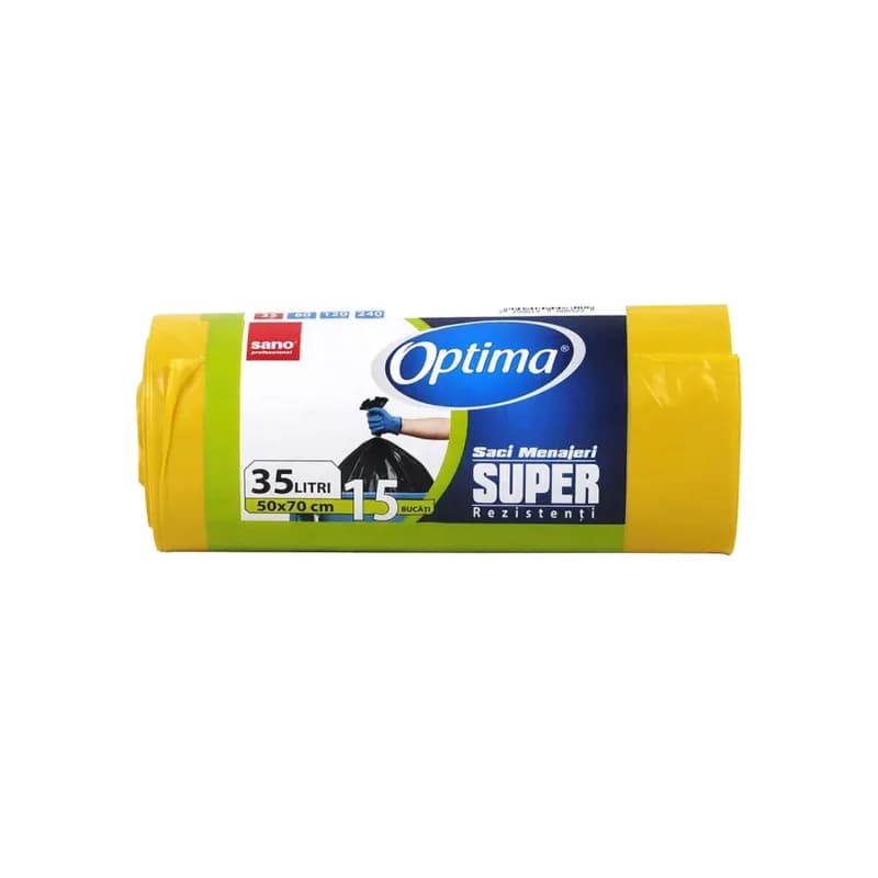 Sano Optima saci menajeri 35L, 50x70 cm, 15 buc, Galben