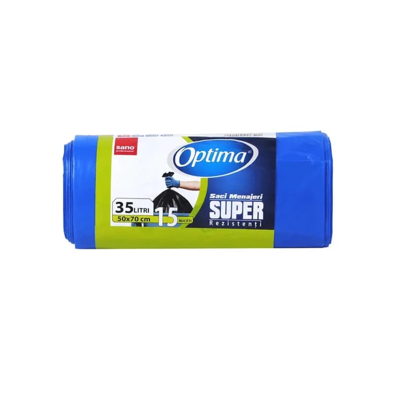 Sano Optima saci menajeri 35L, 50x70 cm, 15 buc, Albastru