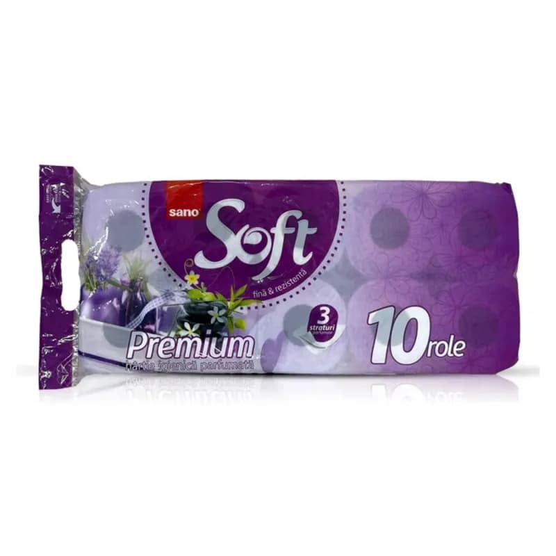 Sano Soft hartie igienica 3 str, 10 role