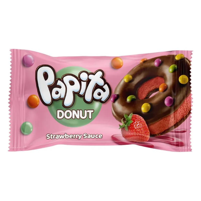 Papita donut 40gr Strawberry Sauce