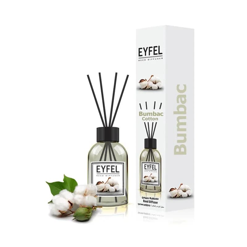 Eyfel odorizant de camera cu bete 55ml, Cotton (Bumbac)