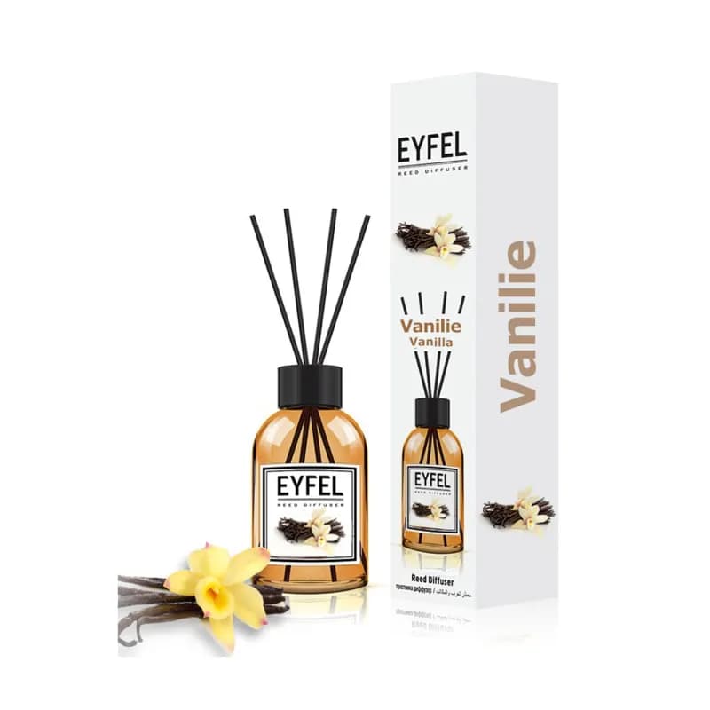 Eyfel odorizant de camera cu bete 55ml, Vanilla (Vanilie)