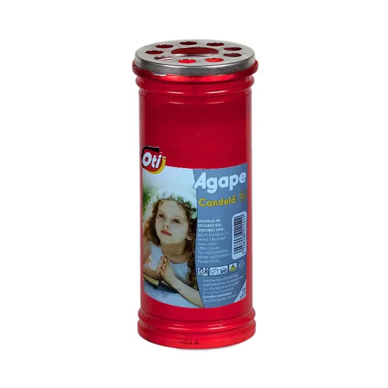 Oti Agape candele din plastic cu capac antivant T40, 43 ore