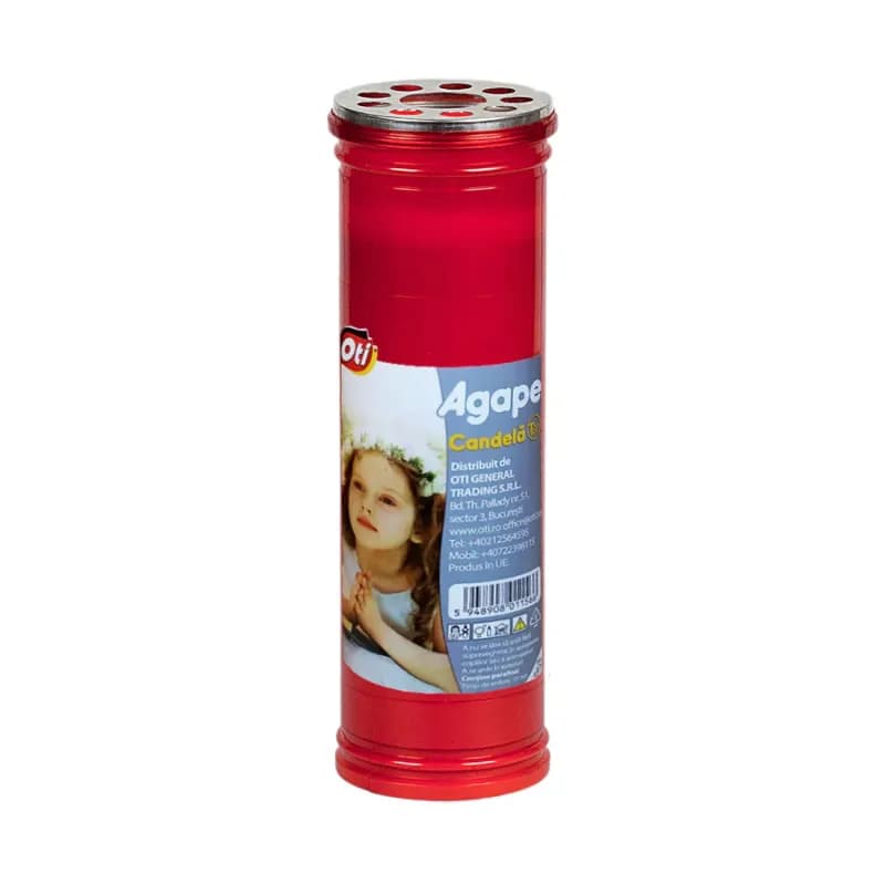 Oti Agape candele din plastic cu capac antivant T60, 70 ore