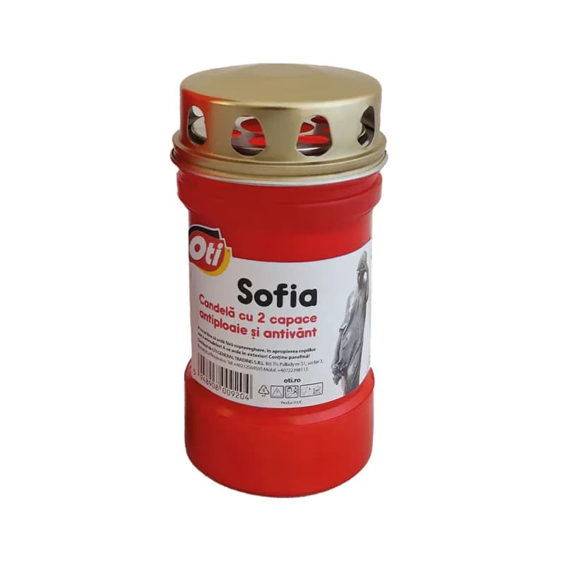 Oti Sofia candela din plastic cu 2 capace, 45 ore