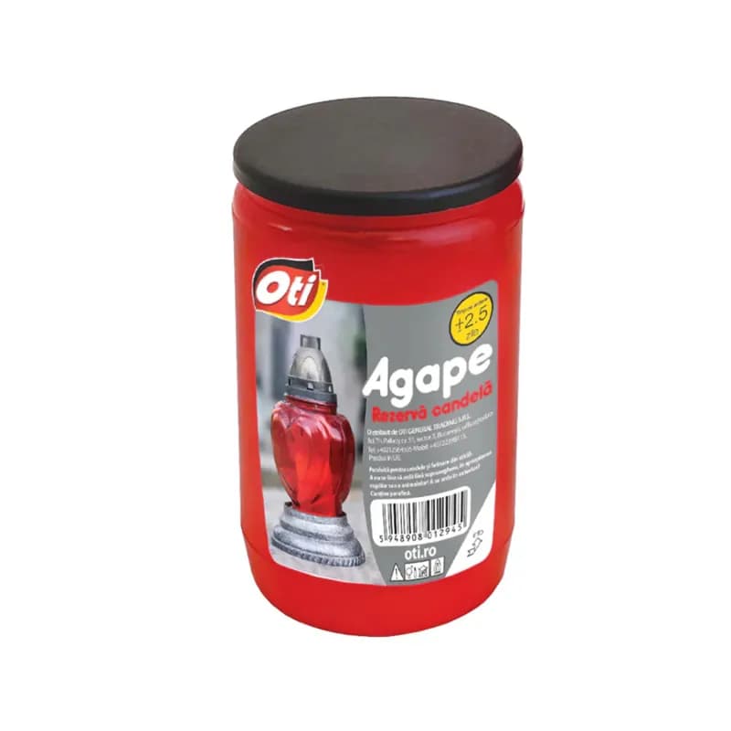 Oti Agape rezerva candela din plastic cu ulei, 2.5 zile, alb