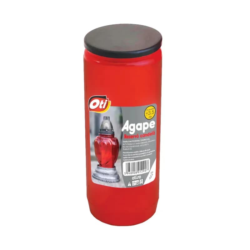 Oti Agape rezerva candela din plastic cu ulei, 3.5 zile, alb