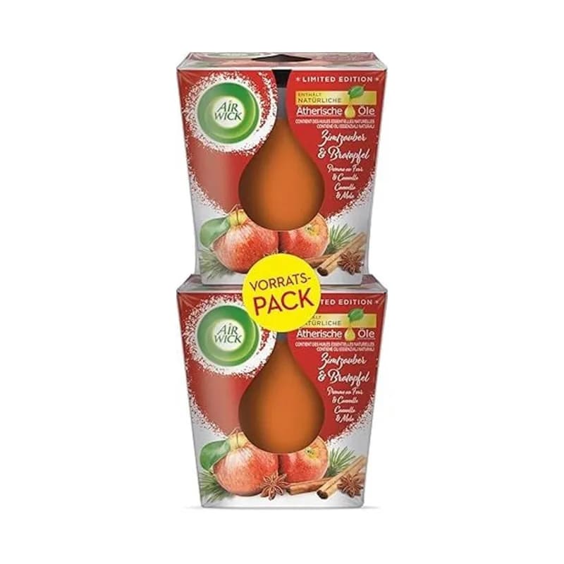 Airwick lumanare parfumata 2x105g Cinnamon & Baked Apple